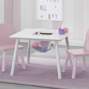 Light Pink and White (4003) 4-Finn Table and Chair Set