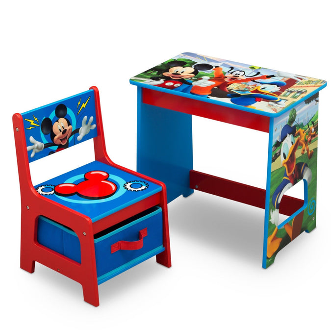Delta Children Mickey Mouse Kids Wood Desk and Chair Set 8-Mickey Mouse Kids Wood Desk and Chair Set