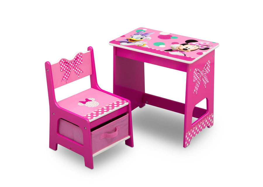Minnie Mouse (1063) 2-Minnie Mouse Kids Wood Desk and Chair Set