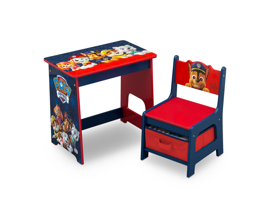 PAW Patrol Kids Wood Desk and Chair Set (1121) 2-PAW Patrol Kids Wood Desk and Chair Set