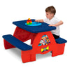 Paw Patrol (1121) 3-PAW Patrol 4 Seat Activity Picnic Table with LEGO Compatible Tabletop