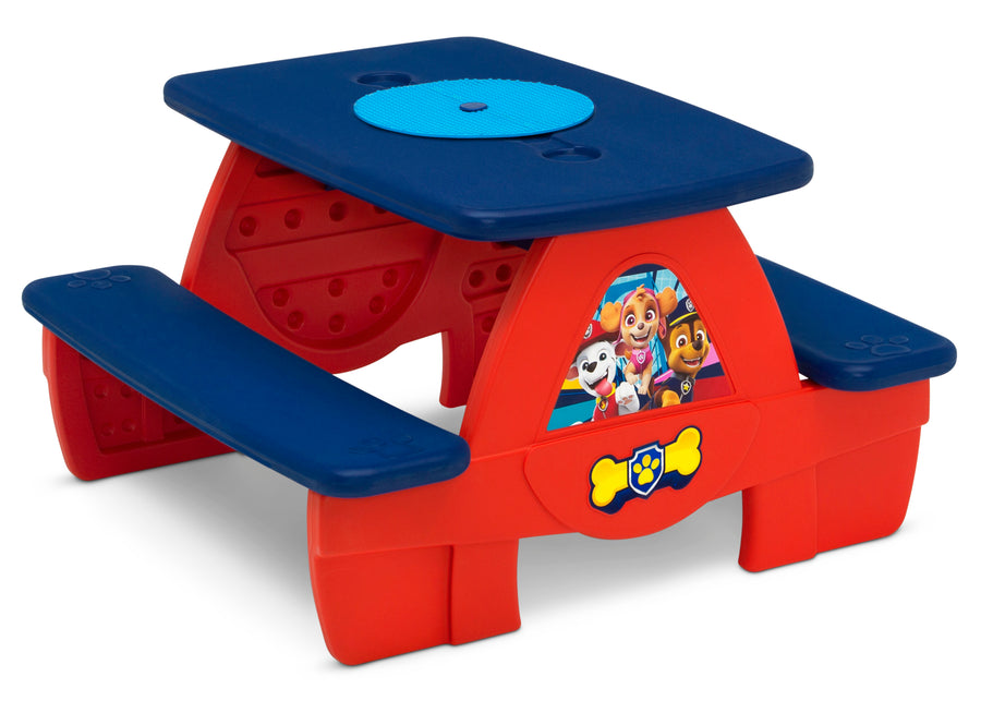 Paw Patrol (1121) 4-PAW Patrol 4 Seat Activity Picnic Table with LEGO Compatible Tabletop