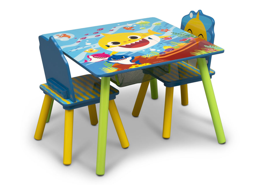 Baby Shark (1127) 2-Baby Shark Kids Table and Chair Set With Storage