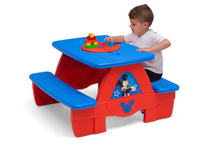 Mickey Hot Dog (1054) 3-Mickey Mouse 4 Seat Activity Picnic Table with LEGO Compatible Tabletop