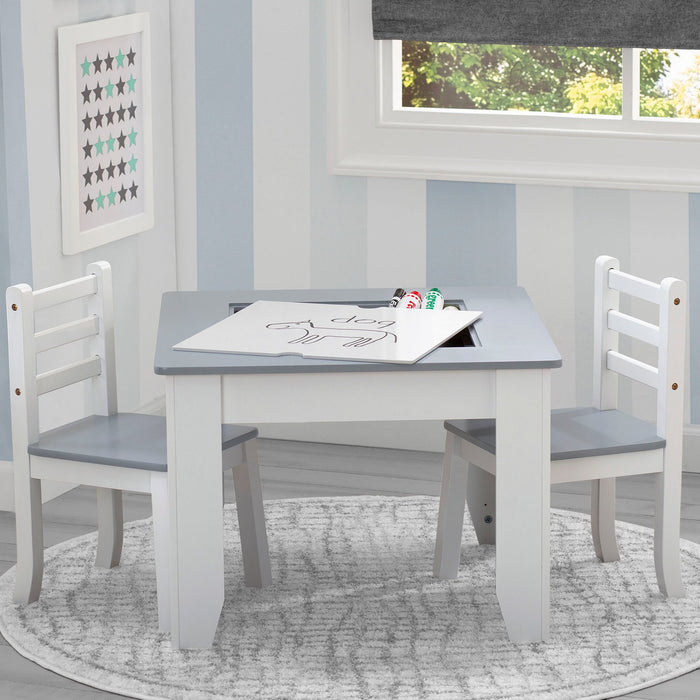 Light Grey and White (1176) 2-Chelsea Table and Chair Set