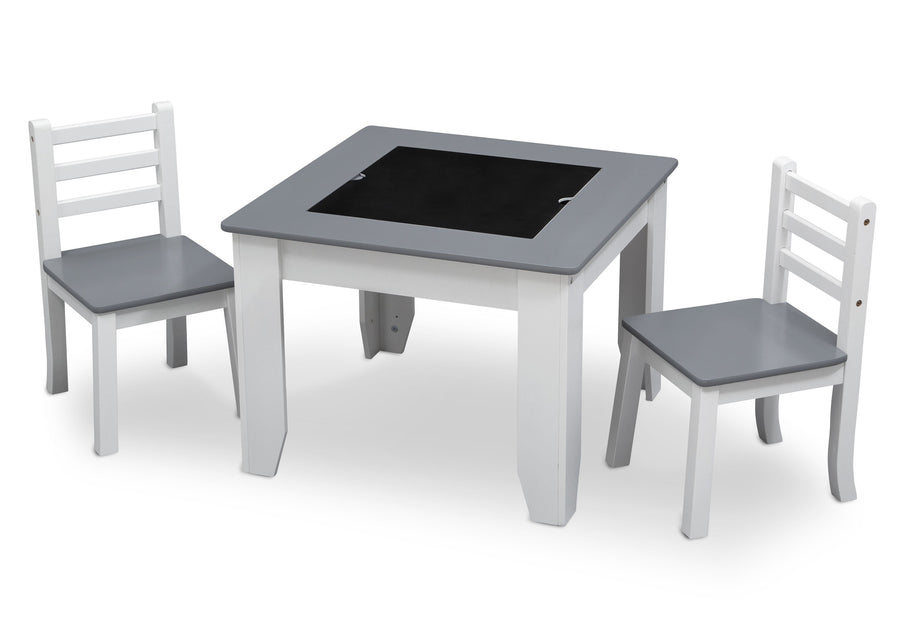 Light Grey and White (1176) 4-Chelsea Table and Chair Set