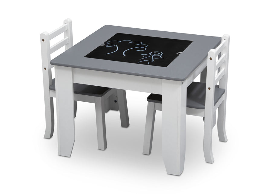 Light Grey and White (1176) 5-Chelsea Table and Chair Set