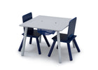 Grey (026) 4-Kids Table and Chair Set with Storage (2 Chairs Included)