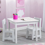 Delta Children Bianca White 130 MySize Table & Chairs Set, Room, b1b - Bianca White (130) - Accessories