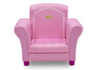 Pink and White (1187) 1-Princess Crown Kids Upholstered Chair