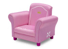 Pink and White (1187) 2-Princess Crown Kids Upholstered Chair