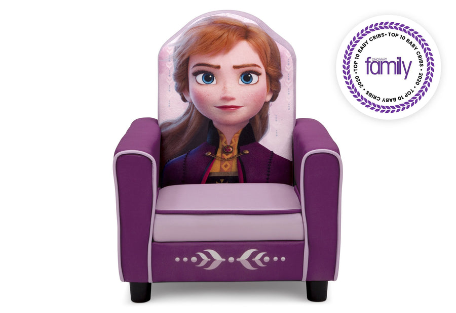 Delta Children Frozen II 1091 Anna Figural Upholstered Kids Chair, Front Silo View Frozen 1091 2-Frozen II Anna Figural Upholstered Kids Chair