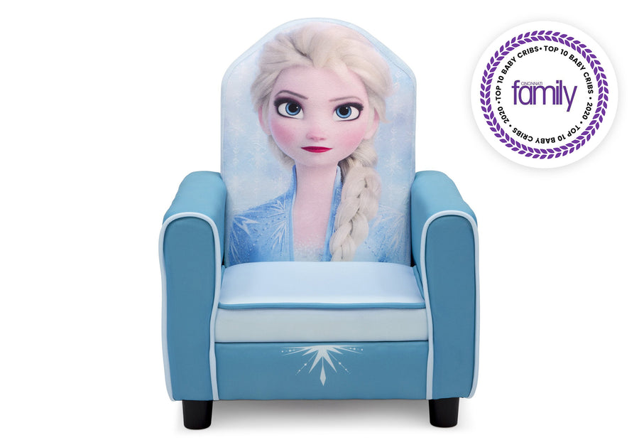 Delta Children Frozen II (1091) Elsa Figural Upholstered Kids Chair, Front Silo View Frozen 1091 2-Frozen II Elsa Figural Upholstered Kids Chair