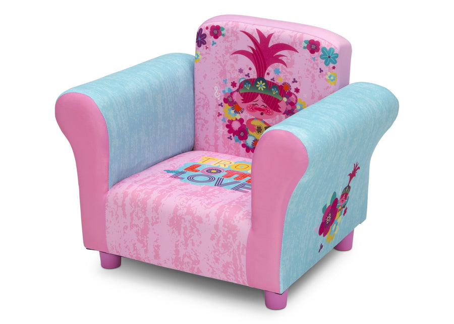 Delta Children Trolls World Tour (1177) Upholstered Chair, Left Silo View 5-Trolls World Tour Upholstered Chair