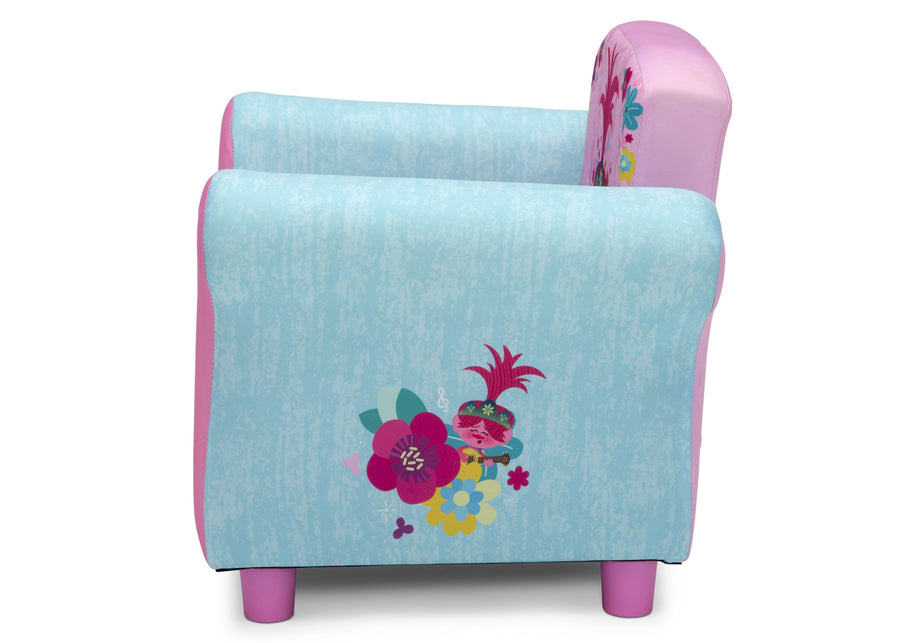 Delta Children Trolls World Tour (1177) Upholstered Chair, Left Side Silo View 7-Trolls World Tour Upholstered Chair