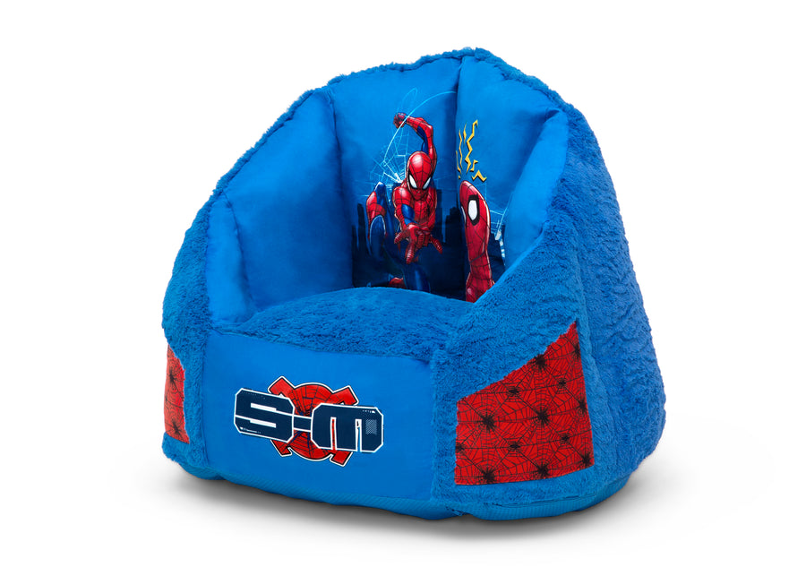Spider-Man (1163) 7-Spider-Man Cozee Fluffy Chair with Memory Foam Seat, Kid Size (For Kids Up To 10 Years Old)