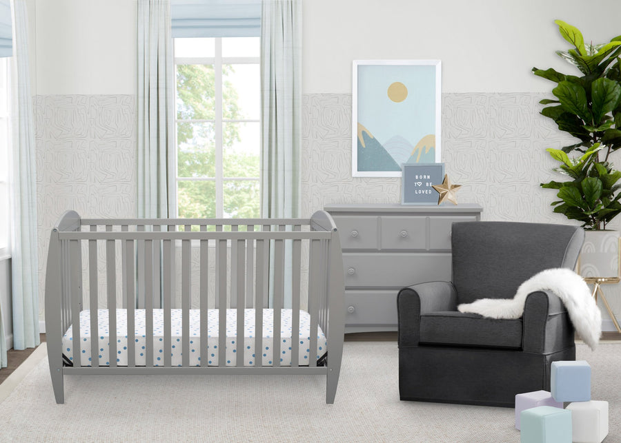 Grey (026) 1-Taylor 4-in-1 Convertible Crib