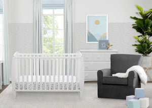 Bianca White (130) 0-Taylor 4-in-1 Convertible Crib