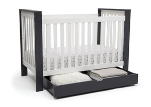Bianca with Midnight (181) 4-Miles 4-in-1 Convertible Crib + Under Crib Roll-Out Storage