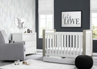 Bianca with Textured Limestone (184) 4-Miles 4-in-1 Convertible Crib + Under Crib Roll-Out Storage