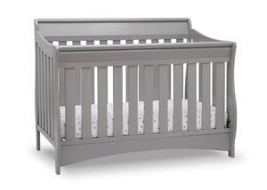 Delta Children Grey (026) Bentley S Series Deluxe 6-in-1 Convertible Crib, Right Crib Silo View 5-Bentley S Series Deluxe 6-in-1 Convertible Crib