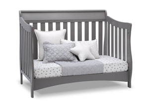 Delta Children Grey (026) Bentley S Series Deluxe 6-in-1 Convertible Crib, Right Day Bed Silo View 7-Bentley S Series Deluxe 6-in-1 Convertible Crib
