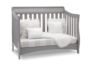 Delta Children Grey (026) Bentley S Series Deluxe 6-in-1 Convertible Crib, Right Sofa Bed Silo View 8-Bentley S Series Deluxe 6-in-1 Convertible Crib