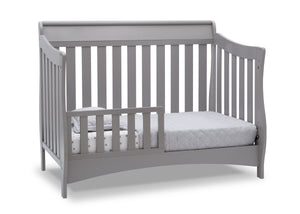 Delta Children Grey (026) Bentley S Series Deluxe 6-in-1 Convertible Crib, Right Toddler Bed Silo View 6-Bentley S Series Deluxe 6-in-1 Convertible Crib