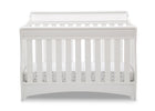 Delta Children Bianca White (130) Bentley S Series Deluxe 6-in-1 Convertible Crib, Front Crib Silo View 16-Bentley S Series Deluxe 6-in-1 Convertible Crib