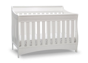 Delta Children Bianca White (130) Bentley S Series Deluxe 6-in-1 Convertible Crib, Right Crib Silo View 13-Bentley S Series Deluxe 6-in-1 Convertible Crib