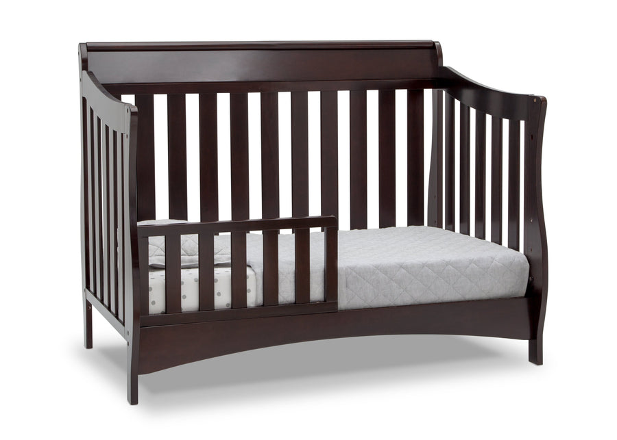 Delta Children Dark Chocolate (207) Bentley S Series Deluxe 6-in-1 Convertible Crib, Right Toddler Bed Silo View 19-Bentley S Series Deluxe 6-in-1 Convertible Crib