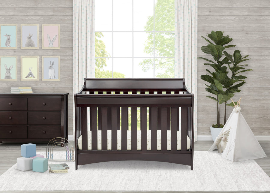 Dark Chocolate (207) 17-Bentley S Series Deluxe 6-in-1 Convertible Crib