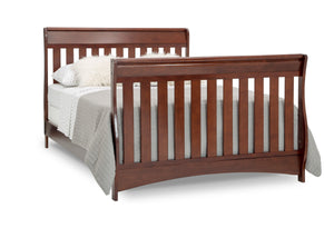 Delta Children Black Cherry Espresso (607) Bentley S Series Deluxe 6-in-1 Convertible Crib, Right Toddler Bed with Headboard and FootboardSilo View 34-Bentley S Series Deluxe 6-in-1 Convertible Crib