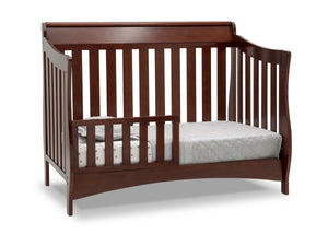 Delta Children Black Cherry Espresso (607) Bentley S Series Deluxe 6-in-1 Convertible Crib, Right Toddler Bed Silo View 30-Bentley S Series Deluxe 6-in-1 Convertible Crib