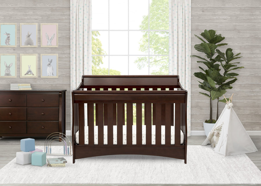 Black Cherry Espresso (607) 25-Bentley S Series Deluxe 6-in-1 Convertible Crib