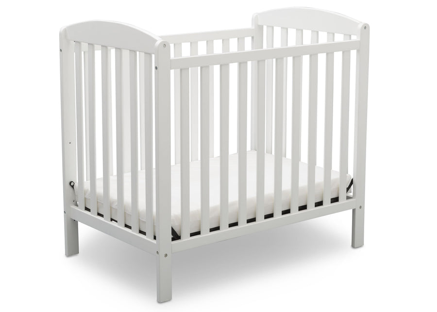 Bianca White (130) 9-Sprout Mini Crib with Mattress