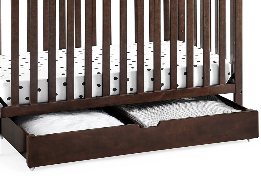 Walnut Espresso (1324) 1-Under Crib Roll-Out Storage Trundle