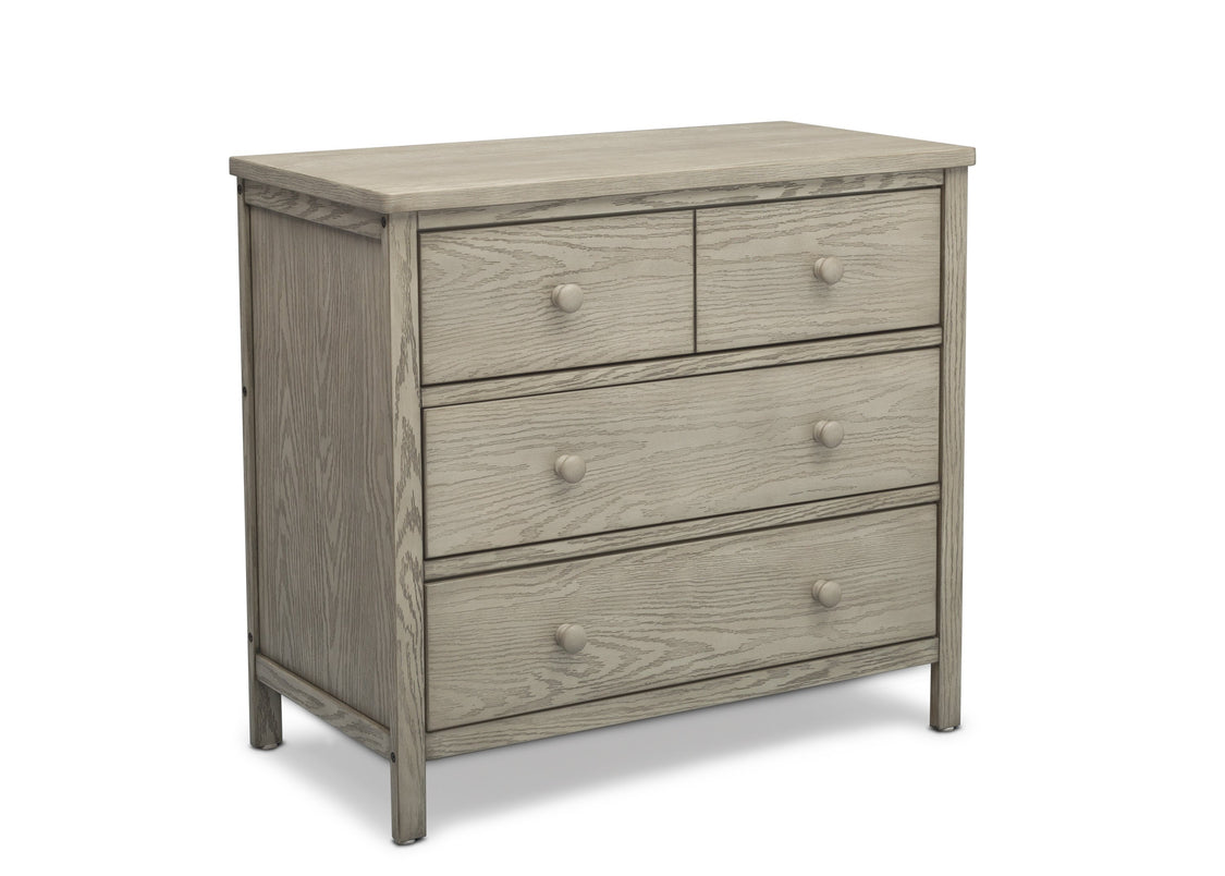 Delta Children Textured Limestone (1340) Middleton 3 Drawer Dresser, Right Silo View