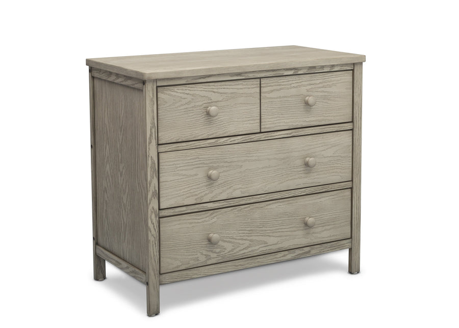 Delta Children Textured Limestone (1340) Middleton 3 Drawer Dresser, Right Silo View 3-Middleton 3 Drawer Dresser