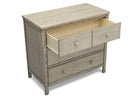Delta Children Textured Limestone (1340) Middleton 3 Drawer Dresser, Open Drawer Silo View 4-Middleton 3 Drawer Dresser