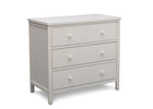 Delta Children Textured White (1349) Middleton 3 Drawer Dresser, Right Silo View 7-Middleton 3 Drawer Dresser