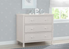 Delta Children Textured White (1349) Middleton 3 Drawer Dresser, Hangtag View 5-Middleton 3 Drawer Dresser
