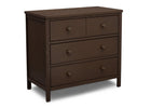 Delta Children Textured Cocoa (1350) Middleton 3 Drawer Dresser, Right Silo View 11-Middleton 3 Drawer Dresser