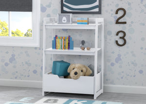 Delta Children Bianca White (130) Gateway Small Laddershelf (W101452), Hangtag, b1b 16-Small Ladder Shelf - toddler bundle
