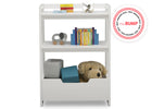 Delta Children Bianca White 130 Gateway Small Laddershelf (W101452), Front Silo with Props, b3b 1-Small Ladder Shelf