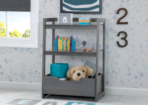 Delta Children Crafted Grey (1333) Gateway Small Laddershelf (W101452), hangtag, c1c 20-Small Ladder Shelf - toddler bundle
