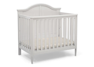 Bianca White (130) 5-Parker Mini Convertible Baby Crib with Mattress and 2 Sheets