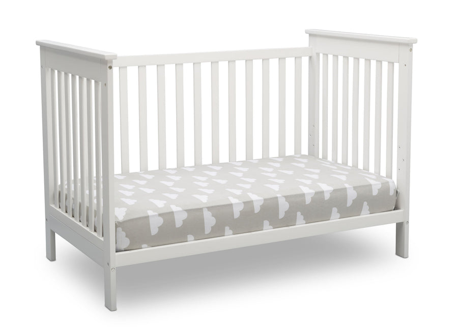 Delta Children Bianca White (130) Adley 3-in-1 Crib (W102130) Daybed conversion b5b 13-Adley 3-in-1 Convertible Crib