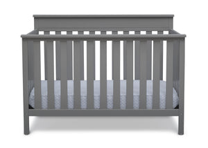 Delta Children Grey (026) Kingswood 4-in-1 Convertible Baby Crib Front Crib Silo View 8-Kingswood 4-in-1 Convertible Baby Crib