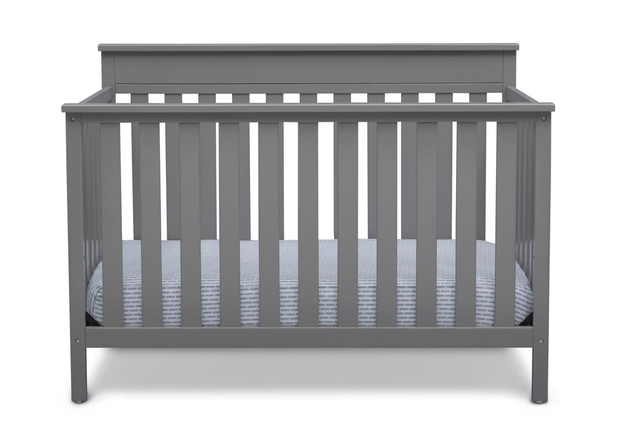 Delta Children Grey (026) Kingswood 4-in-1 Convertible Baby Crib Front Crib Silo View 6-Kingswood 4-in-1 Convertible Baby Crib